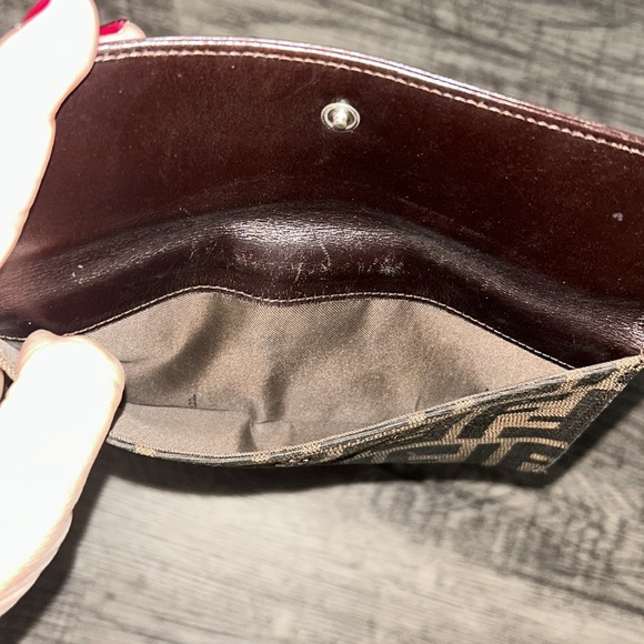 FENDI Zucca Canvas/Leather Bi-fold Long Wallet - Picture 8 of 12